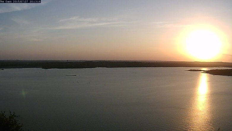 Lake Travis webcam, July 27, 2015 7:20 PM CT