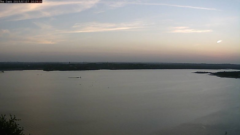 Lake Travis webcam, July 27, 2015 7:35 PM CT