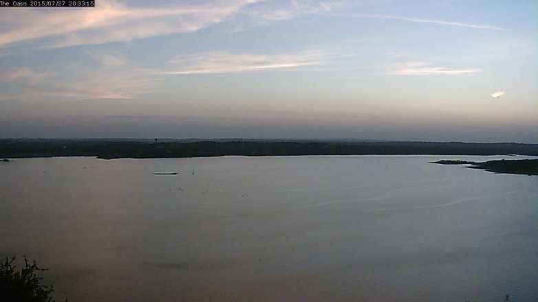 Lake Travis webcam, July 27, 2015 7:40 PM CT