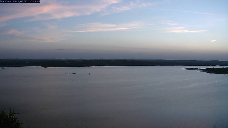 Lake Travis webcam, July 27, 2015 7:45 PM CT