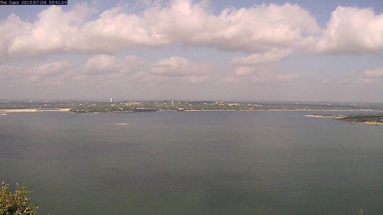 Lake Travis webcam, July 28, 2015 9:00 AM CT