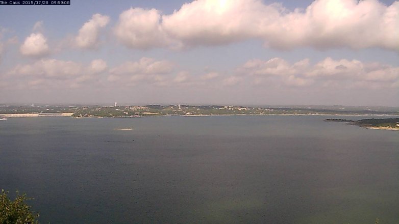 Lake Travis webcam, July 28, 2015 9:05 AM CT
