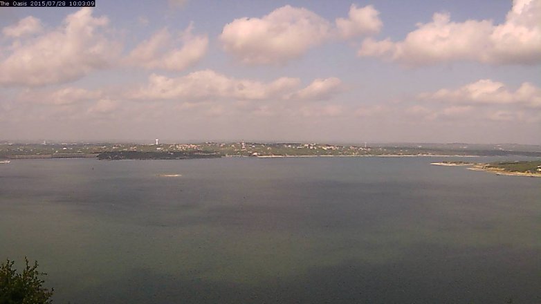 Lake Travis webcam, July 28, 2015 9:10 AM CT