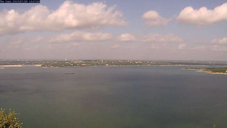 Lake Travis webcam, July 28, 2015 9:15 AM CT