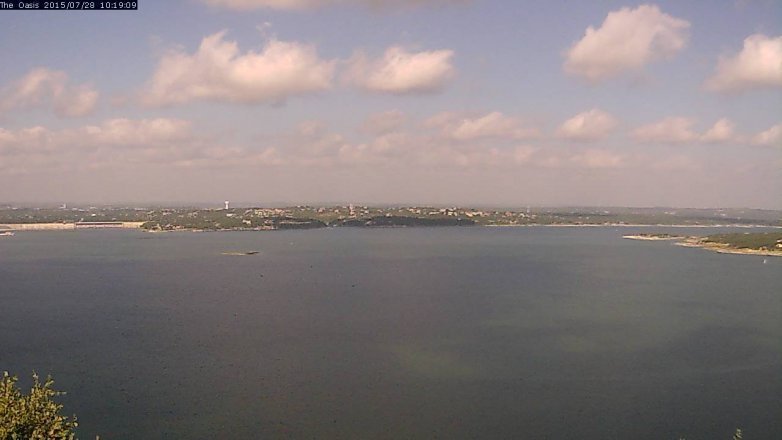 Lake Travis webcam, July 28, 2015 9:25 AM CT