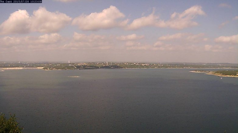 Lake Travis webcam, July 28, 2015 9:30 AM CT