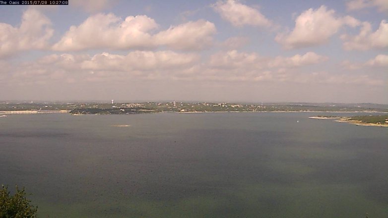 Lake Travis webcam, July 28, 2015 9:35 AM CT