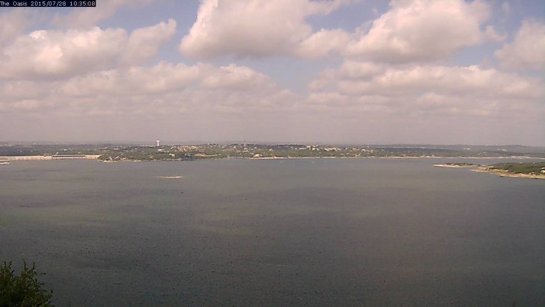 Lake Travis webcam, July 28, 2015 9:40 AM CT