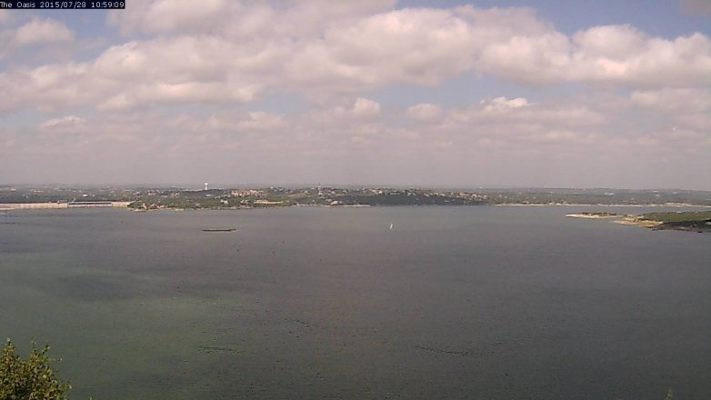 Lake Travis webcam, July 28, 2015 10:05 AM CT