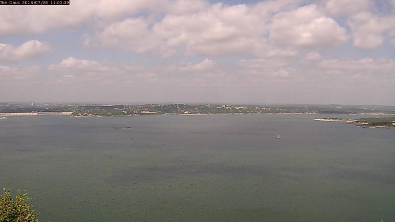 Lake Travis webcam, July 28, 2015 10:10 AM CT