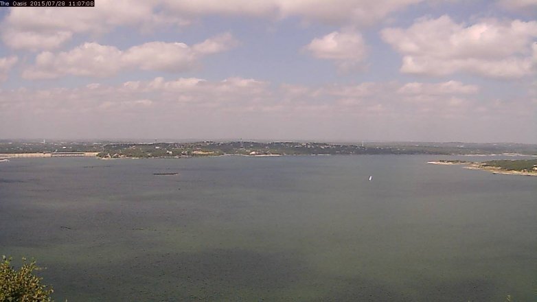 Lake Travis webcam, July 28, 2015 10:15 AM CT