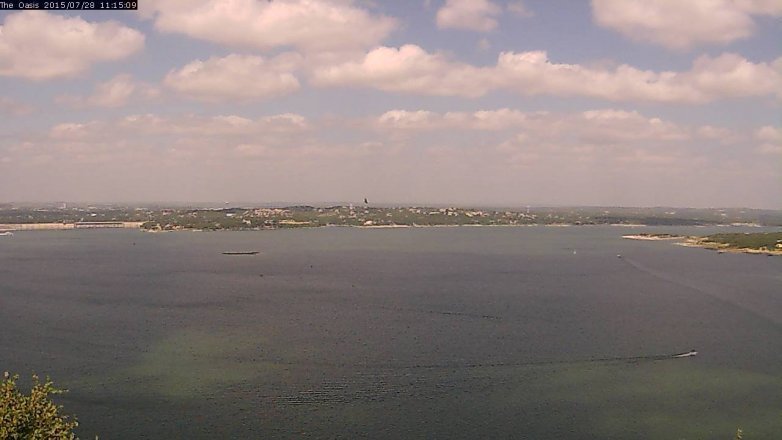 Lake Travis webcam, July 28, 2015 10:20 AM CT