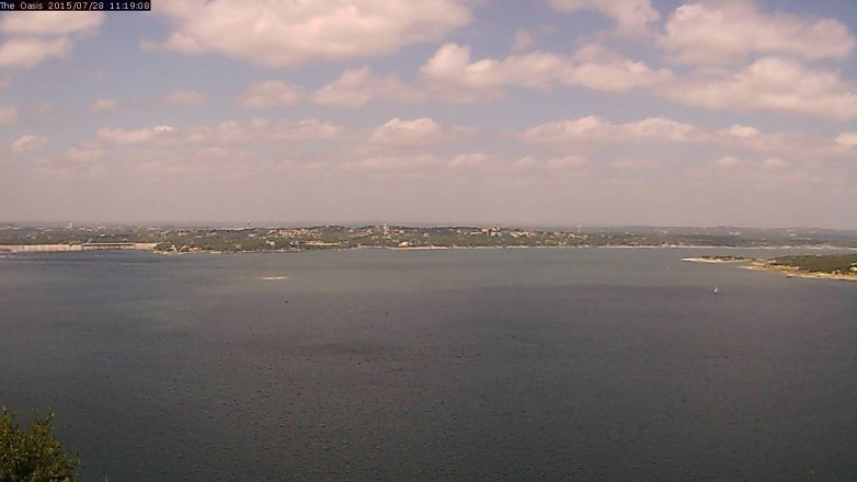 Lake Travis webcam, July 28, 2015 10:25 AM CT