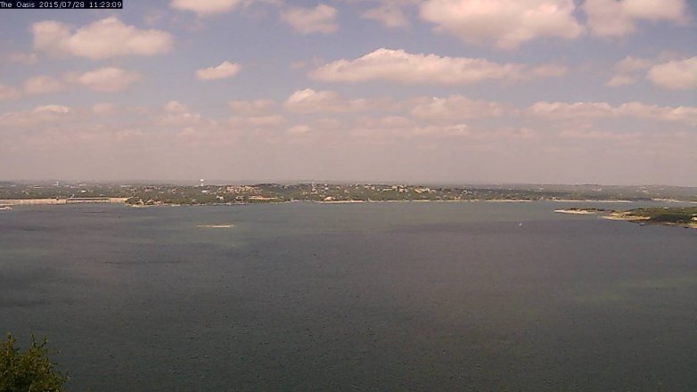 Lake Travis webcam, July 28, 2015 10:30 AM CT