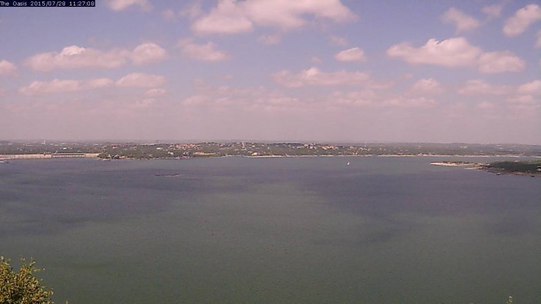 Lake Travis webcam, July 28, 2015 10:35 AM CT