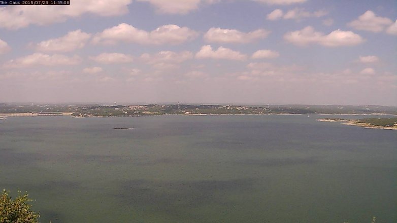 Lake Travis webcam, July 28, 2015 10:40 AM CT
