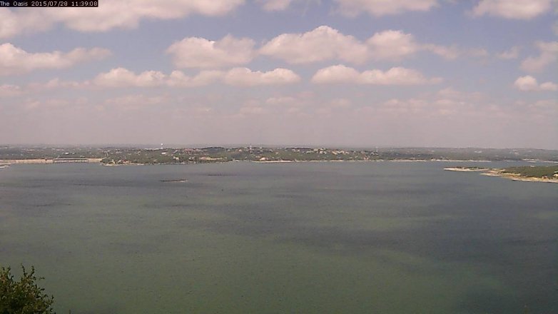 Lake Travis webcam, July 28, 2015 10:45 AM CT
