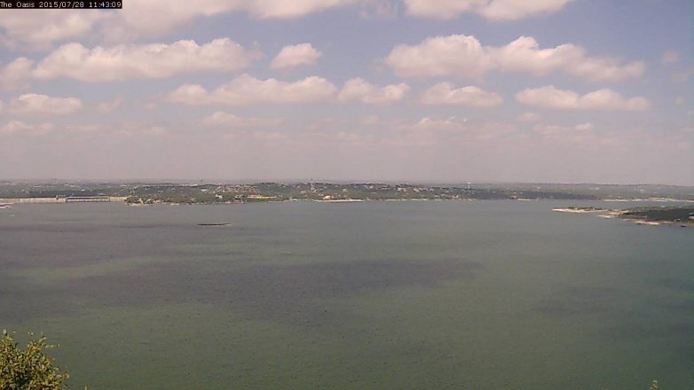 Lake Travis webcam, July 28, 2015 10:50 AM CT