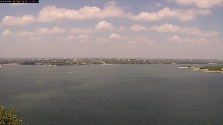 Lake Travis webcam, July 28, 2015 10:55 AM CT