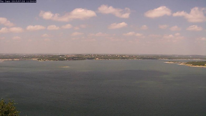 Lake Travis webcam, July 28, 2015 11:05 AM CT
