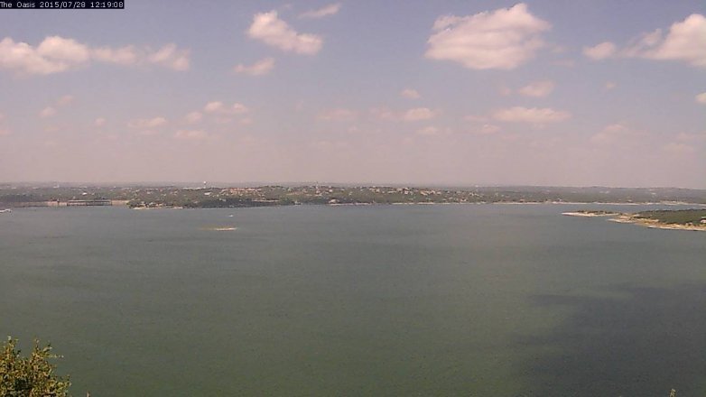 Lake Travis webcam, July 28, 2015 11:25 AM CT