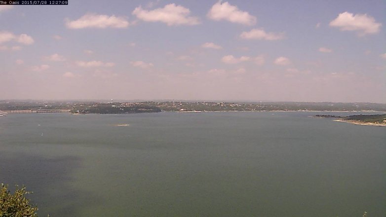 Lake Travis webcam, July 28, 2015 11:35 AM CT
