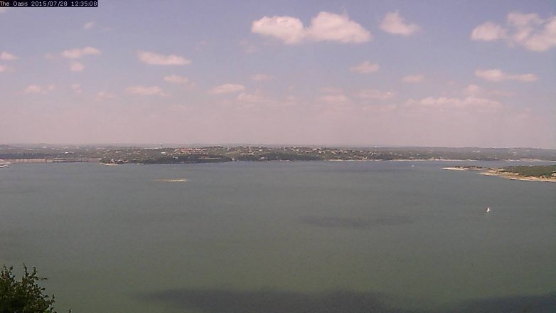 Lake Travis webcam, July 28, 2015 11:40 AM CT