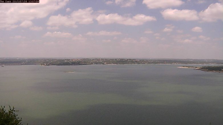 Lake Travis webcam, July 28, 2015 12:15 PM CT