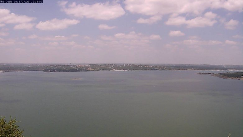 Lake Travis webcam, July 28, 2015 12:20 PM CT