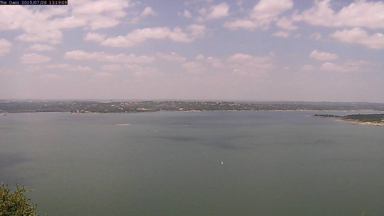 Lake Travis webcam, July 28, 2015 12:25 PM CT