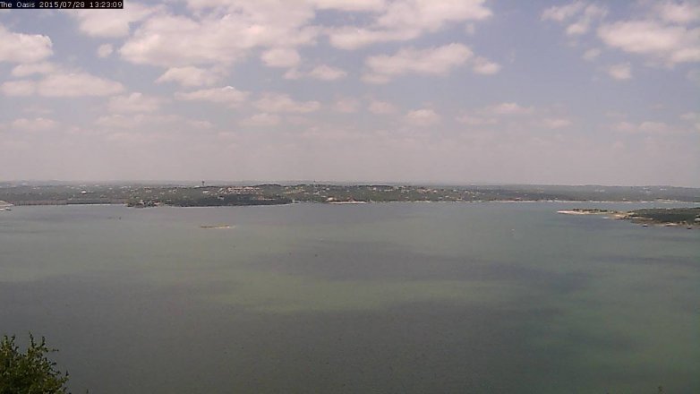 Lake Travis webcam, July 28, 2015 12:30 PM CT