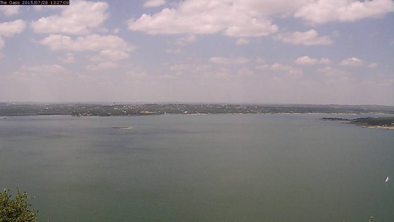 Lake Travis webcam, July 28, 2015 12:35 PM CT