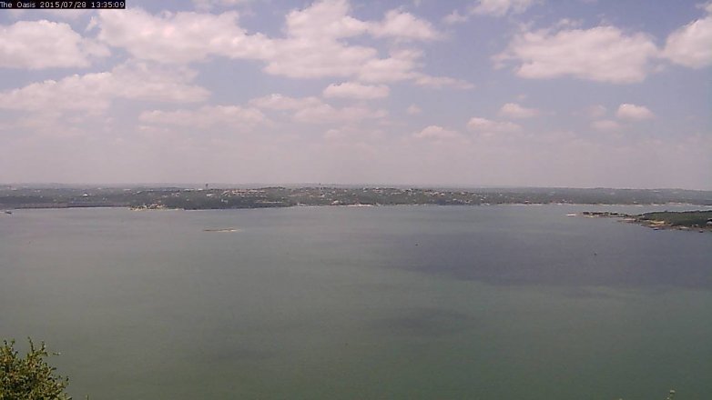 Lake Travis webcam, July 28, 2015 12:40 PM CT