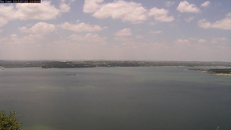 Lake Travis webcam, July 28, 2015 12:45 PM CT