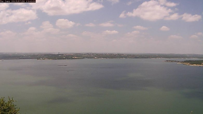 Lake Travis webcam, July 28, 2015 12:50 PM CT