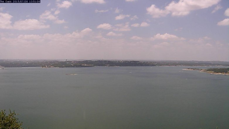 Lake Travis webcam, July 28, 2015 12:55 PM CT
