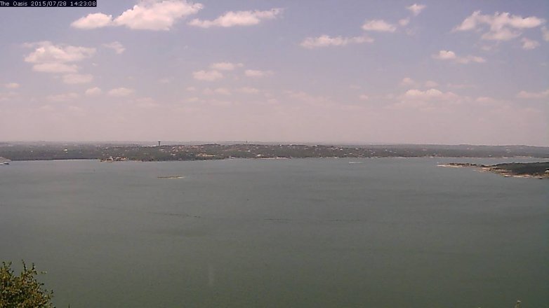 Lake Travis webcam, July 28, 2015 1:30 PM CT