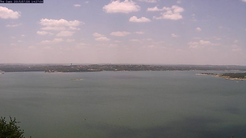 Lake Travis webcam, July 28, 2015 1:35 PM CT