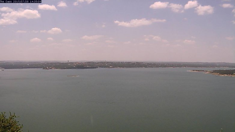 Lake Travis webcam, July 28, 2015 1:40 PM CT