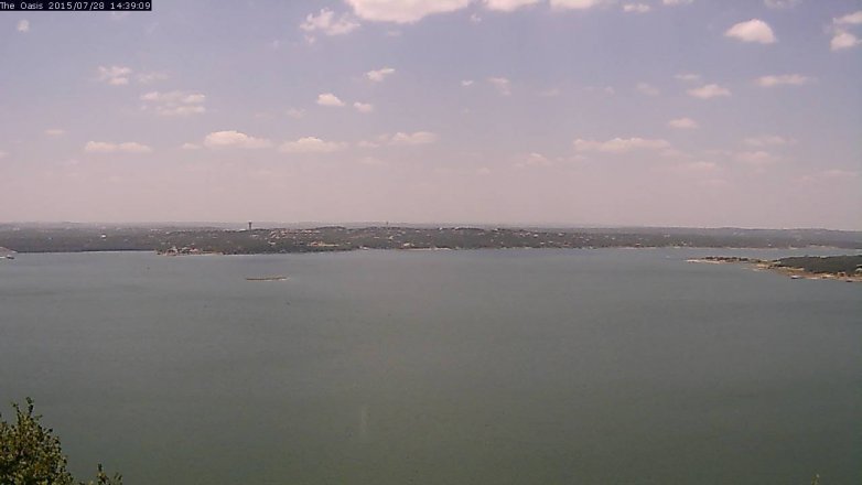 Lake Travis webcam, July 28, 2015 1:45 PM CT
