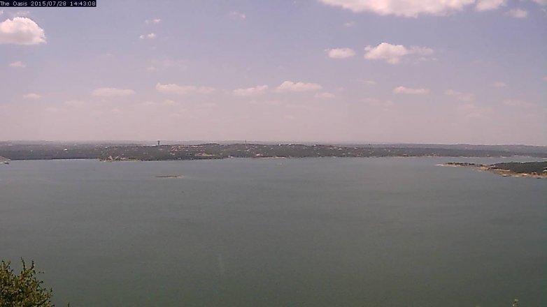 Lake Travis webcam, July 28, 2015 1:50 PM CT