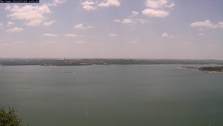 Lake Travis webcam, July 28, 2015 2:00 PM CT