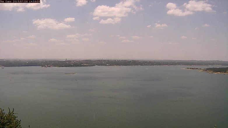 Lake Travis webcam, July 28, 2015 2:05 PM CT