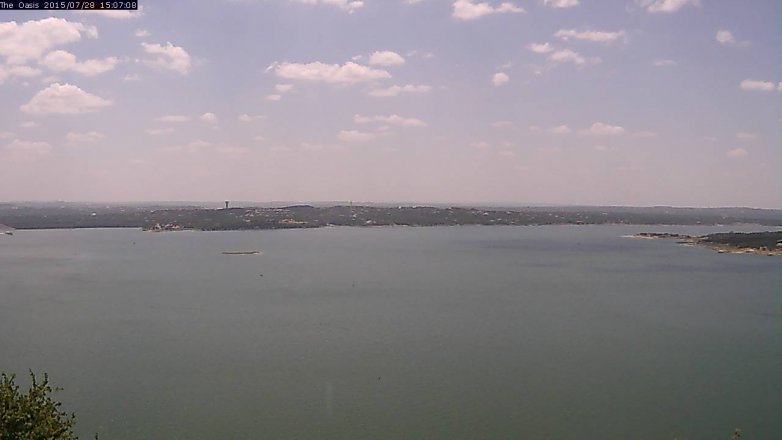 Lake Travis webcam, July 28, 2015 2:15 PM CT