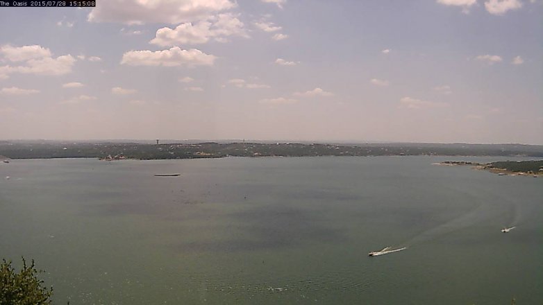 Lake Travis webcam, July 28, 2015 2:20 PM CT
