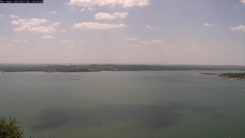 Lake Travis webcam, July 28, 2015 2:25 PM CT