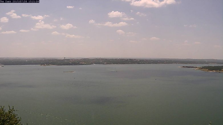 Lake Travis webcam, July 28, 2015 2:30 PM CT
