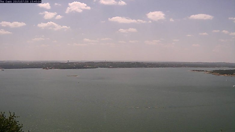 Lake Travis webcam, July 28, 2015 2:50 PM CT