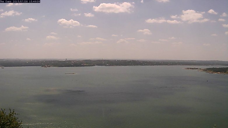 Lake Travis webcam, July 28, 2015 2:55 PM CT