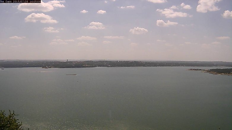 Lake Travis webcam, July 28, 2015 3:10 PM CT